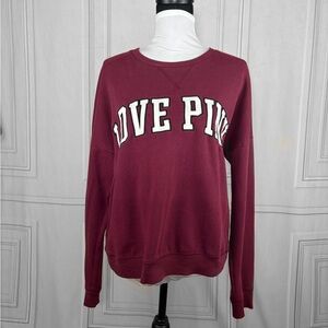 Victoria's Secret Maroon Love Pink Sweatshirt